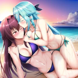 (AI Generated) Scathach and Sihino Asada Yuri