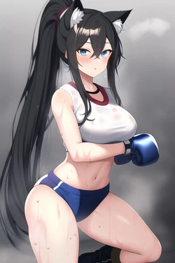 (AI Generated) Workout Cat Girl
