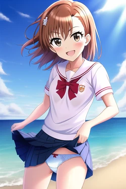 (AI Generated) Mikoto Misaka Showing Panties