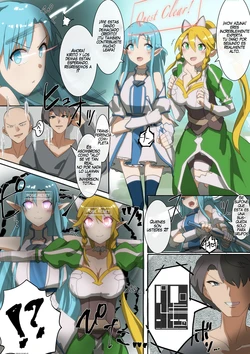 [Hyoui Lover (Rim)] SAO Asuna & Leafa Account Nottori (Sword Art Online) [Spanish]