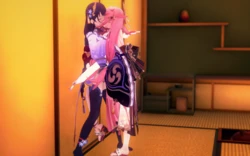 [Akasan ni Akawain] Yae Miko × Raiden Shogun