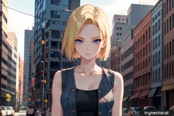 Android 18 Face [AI-Generated]