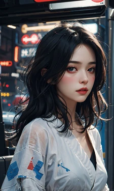 HEDERA - Cyberpunk Kimono (Textless) [AI Generated]