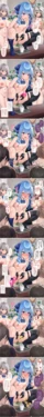 [すいせい&ノエル&クロヱ 検尿]すいちゃん、ノエル、クロヱが男子生徒の面前で裸になって検尿をさせられるフルカラ221