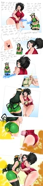 [Lazei] Momo and Tsuyu's Wrestling Match