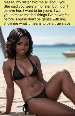 Ebony slave captions 19 (English) [AI generated]
