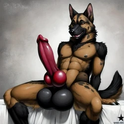 AI generated best in show Male german shepherd