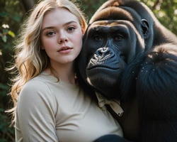 Blondie loves gorillas [AI Generated]