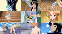 One Piece Anime - Nami And Robin - Long Ring Long Land Arc - AI Upscaled