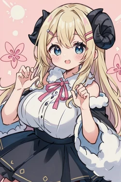[▶] 18 まこちゃん的插畫 - pixiv 角卷綿芽 角巻わため [AI Generated]