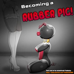 [Jacket Freak] Becoming a RUBBER PIG! Asphyxiation version