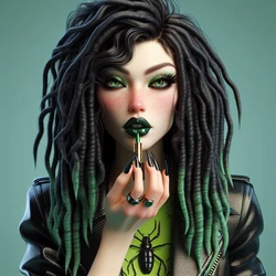 Dreads Taylor Hebert-Worm/Parahumans [Ai Generated]