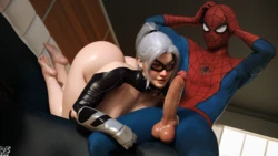 [Rude Frog] Cat and Spider (Spider-Man)