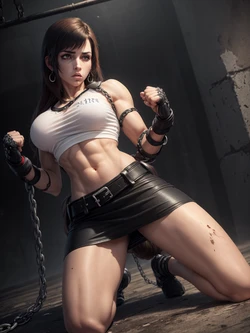 Tifa Lockhart on her Knees [AI Generated]