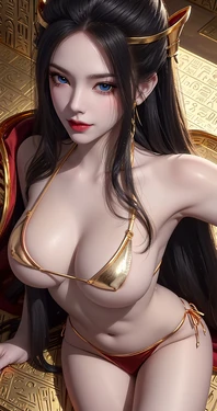 [AI Generated]天行九歌 焰灵姬金色内衣