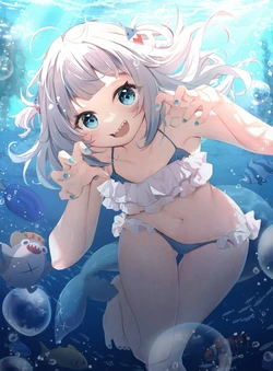 Gawr Gura and Seboneko _ Danbooru  #GawrGura - せぼねーこ的插畫 – pixiv
