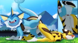 Steel Cat - The wild Vaporeon used knotting.