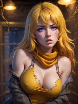 Yang Xiao Long Sexy Muscular RWBY - AI Generated