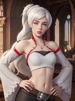 Weiss Schnee Young in School RWBY - AI Generated