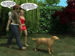[DrawingIncest]Dirty scene of hard sex between a father and daughter in a garden