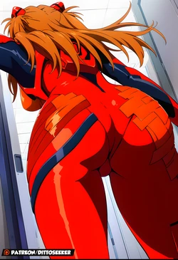 Dressing room - Asuka Langley (Evangelion) [AI Generated]