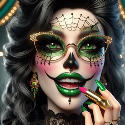 Worm Characters Circus Lipstick [AI Generated]