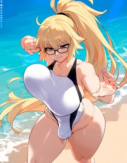 Lucyla803 Futa Jalter swimsuit berserker & Jeanne D'Arc [Request] [AI Generated]