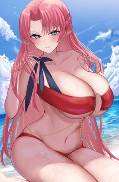 [さとうあじ] 水着DOY 乳首差分