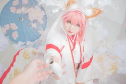 [斯文文文文] FATE GRAND ORDER COS玉藻前白无垢兽耳