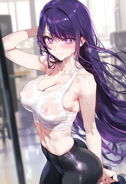 [Pixiv/Patreon] Hoshino Ai Stalked by Gym Creep [AI Generated]