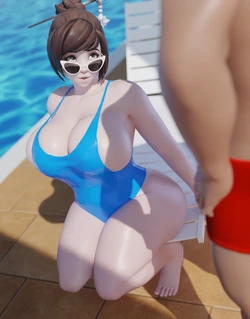[Batesz] Mei At The Private Pool (Overwatch)