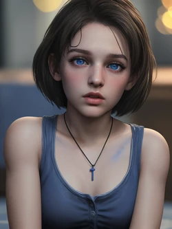 Jill Valentine as a Kid - AI Generated