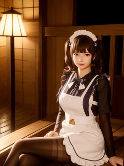 [AI Generated] 20240410 很有精神的森下下士 CF穿越火线 关小雨女仆