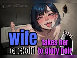 Wife takes her cuckold to glory hole [@cucksafa] [AI Generated]