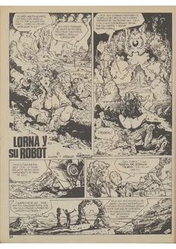 [Alfonso Azpiri] Lorna y su Robot (black and white) [Spanish]