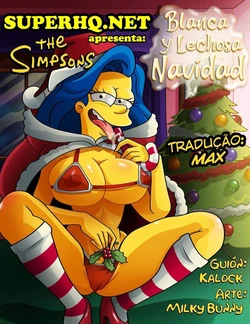 Natal branco e leitoso Bart e Marge Simpson croc milky_bunny