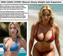 [gordobabosoFF] Lifeguard Bianca's Busty Weightgain Expansion Comic (Ongoing) [AI Generated]
