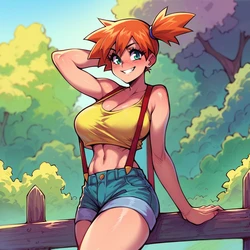 [AI Generated] Misty - A Different Pokemon Battle (Poosan)