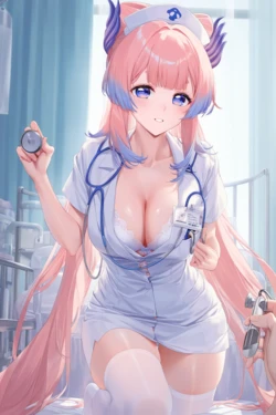 [Pixiv] 珊瑚宫心海 护士服[AI Generated]