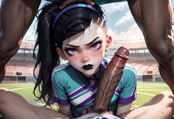 AICHARGEN Violet Parr Goth Cheerleader Interracial [AI Generated]
