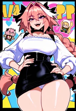 [Hentai - Hell] Astolfo with big tits (request) (Patreon) (AI Generated)