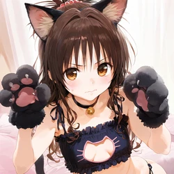 (Taugust) Mikan Yuuki cat lingerie [AI Generated]