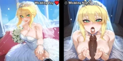 [Potions] Wedding day vs Wedding Night with Fate girls [AI Generated]