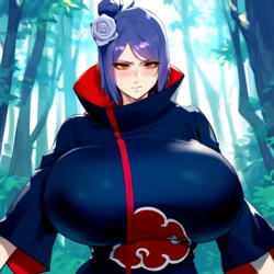 [Oppai-Love] Konan and the BBC Shinobis [AI Generated]