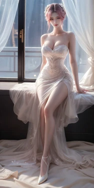 [AI Generated] 星辰变 姜立 婚纱