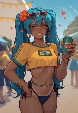 [CumflationManiac] Brazilian Hatsune Miku [AI Generated]