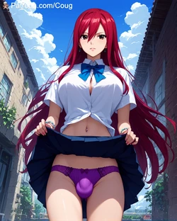 Erza Scarlett futanari | Fairy Tail fan art [AI Generated]