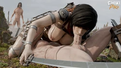 [Chiki Piko aka DonutMILF] [3D] Mikasa Ackerman 69 pose Attack on Titan