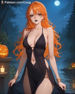 Nami hentai Halloween | One Piece fan art [AI Generated]