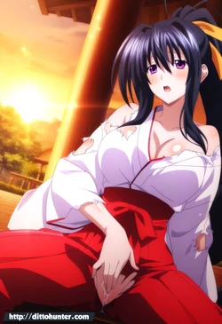 [Ditto Seeker] [Requested] Akeno Himejima from (Highschool dxd) in her maiden outfit fingering herself [Ai Generated]